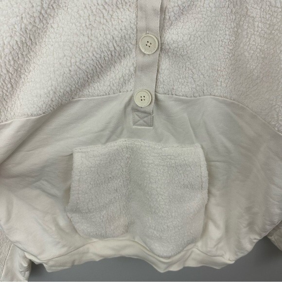 J. Crew Teddy Sherpa Button-Front Sweatshirt NWT Size Large - Picture 6 of 16